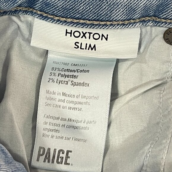 PAIGE Hoxton Slim Straight Leg High Rise Jeans Size 24 - Picture 10 of 13